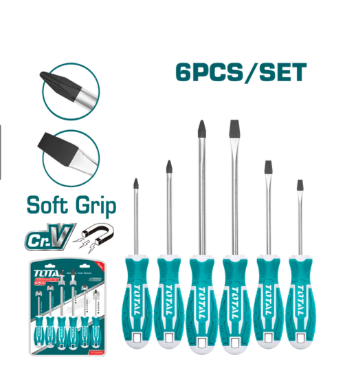 JUEGO DESTORNILLADOR 6 PZAS TOTAL (THT250606)