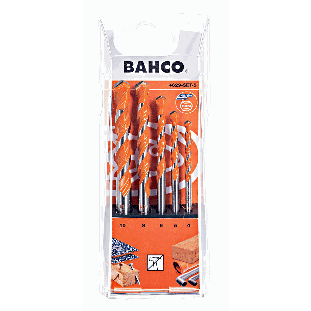 JUEGO DE BROCAS MULTI-PROPOSITO PUNTA CARBURO 5 PZA (4629-SET-5)