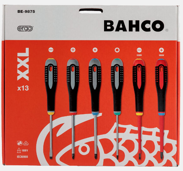 JUEGO DESTORNILLADOR Y TORX 13 PZAS BAHCO (BE-9875)