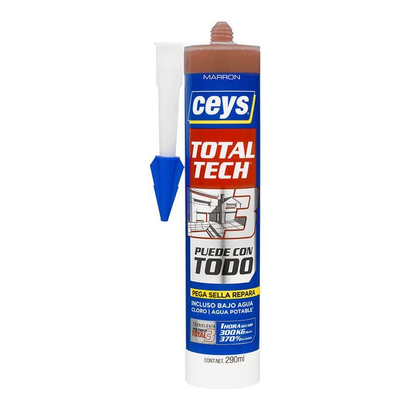 ADHESIVO TOTAL TECH 290 ML MARRON