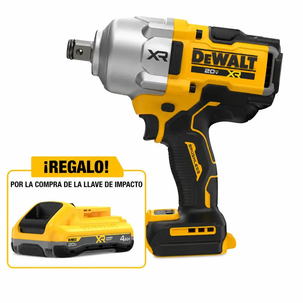 LLAVE DE IMPACTO 3/4 20V 2.574 Nm +1 BAT 4,0Ah DEWALT (DCF964B-BSCI26)