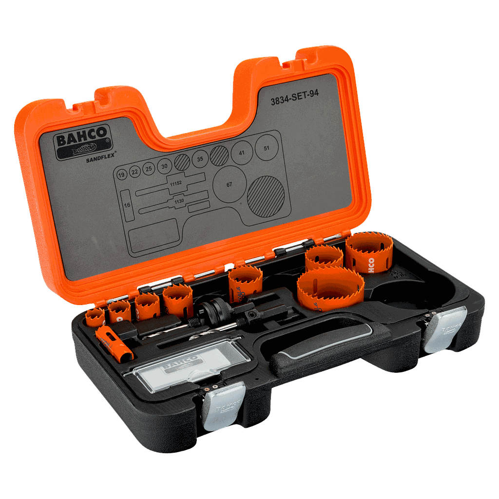 JUEGO SIERRA COPA BIMETAL 11 PCS BAHCO (3834-SET-95) 